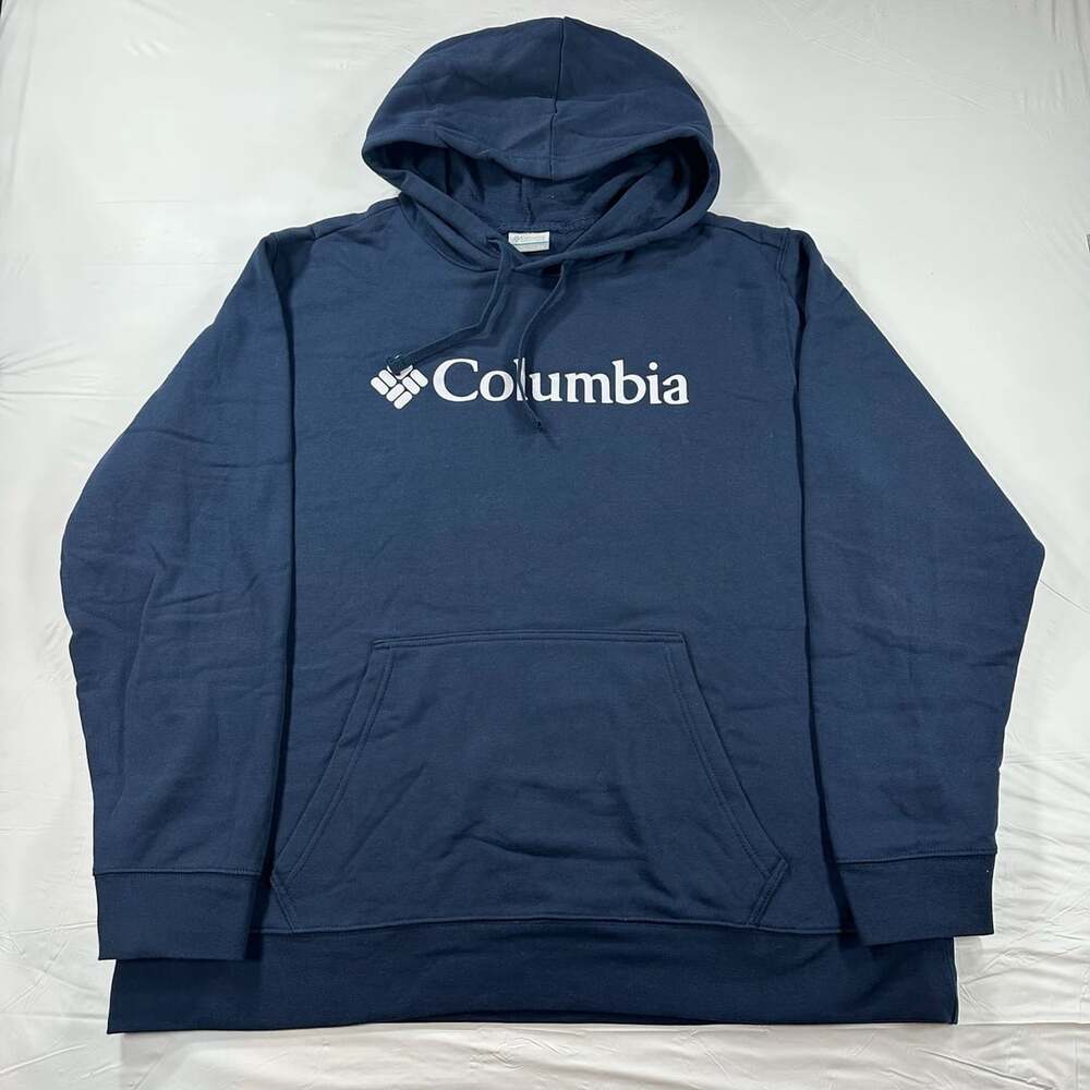 Columbia Mens CSC Basic Logo II Hoodie Navy Blue Pullover Size XXL